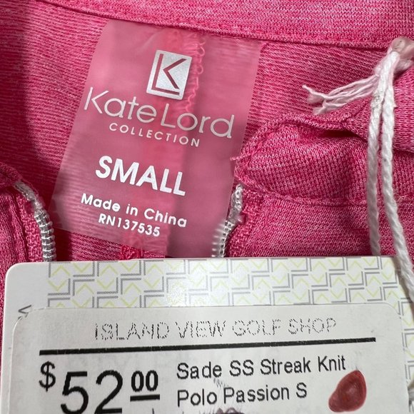 Kate Lord Sade‎ Golf Polo Passion Heather Women’s Small Island View CC Logo - Picture 10 of 13